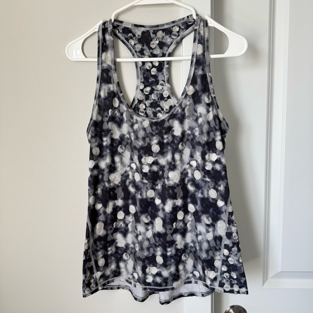 Athleta Chi Dot Tank in Moon Grey Size Small Racerback Activewear Athleisure